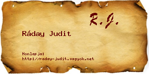 Ráday Judit névjegykártya